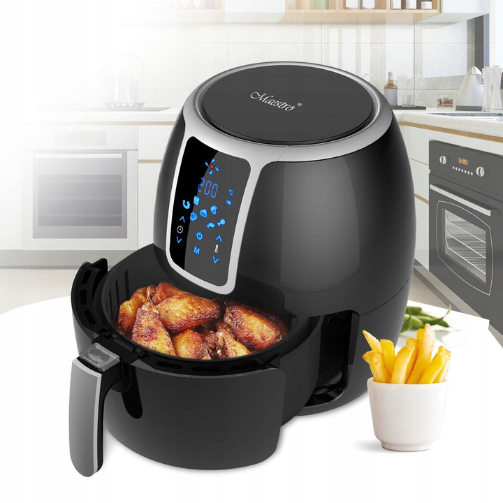 Фритюрник Maestro без масло, 1500 W, 3,7 л, черен, MR-756