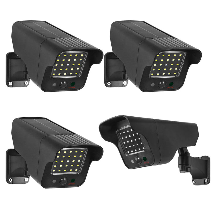 Фалшива слънчева камера, мигащ LED, датчик за движение, LED осветление, безплатен стикер, SOL1803S, 4 броя