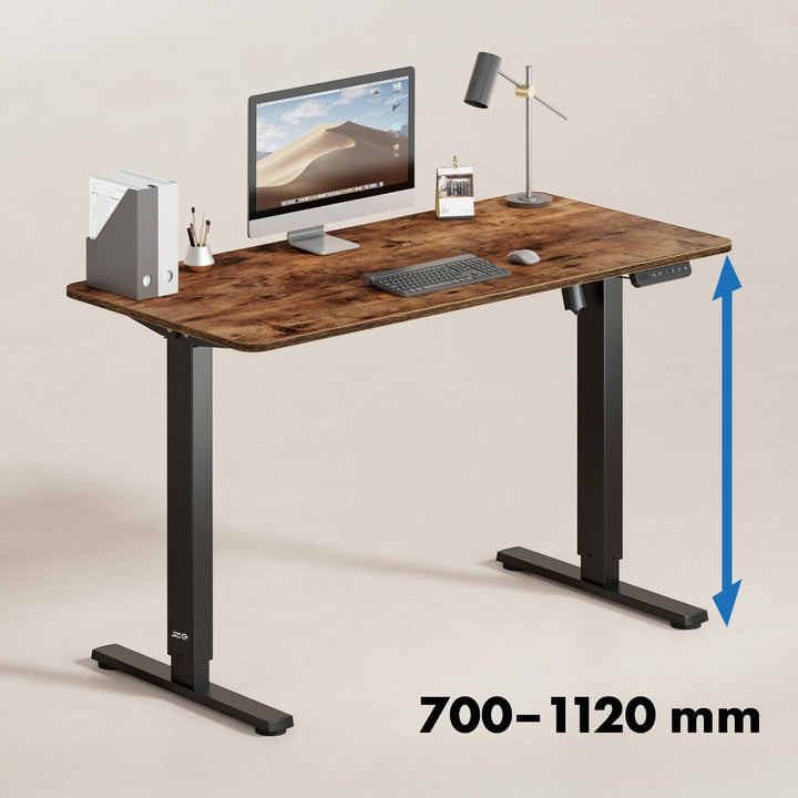 Електрическо бюро с регулируема височина Ergo Office, максимална височина 1160 mm, максимално натоварване 80 kg, без плот за работа в изправено/седнало положение, черно, ER-400 B