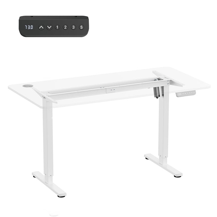 Електрическо бюро с регулируема височина Ergo Office, максимална височина 1160 mm, максимално натоварване 80 kg, без работна повърхност за работа в изправено/седнало положение, бяло, ER-400 W