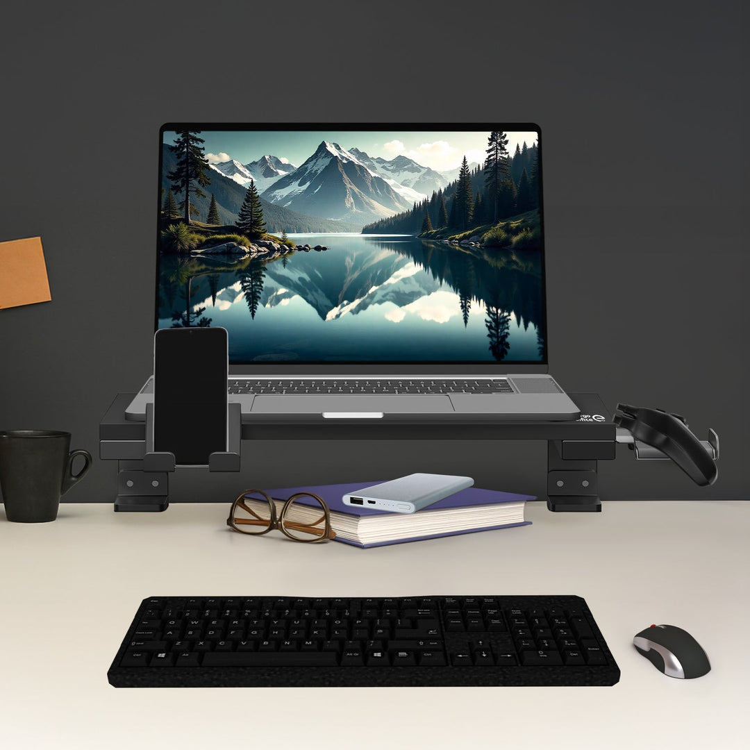 Ergo Office стойка за лаптоп/монитор, макс. натоварване 20 кг, за диагонал 13-32", черна, ER-303 B