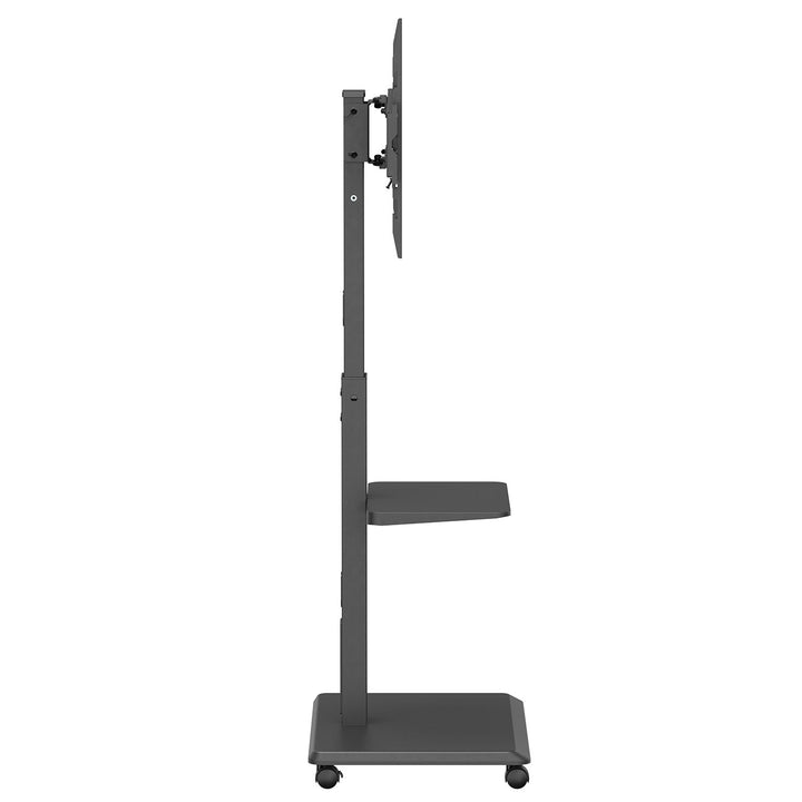 Ergo-Office телевизионна стойка/количка, макс. натоварване 50 кг/5 кг рафт, макс. VESA 600x400, вграден удължител, черен, ER-304 B
