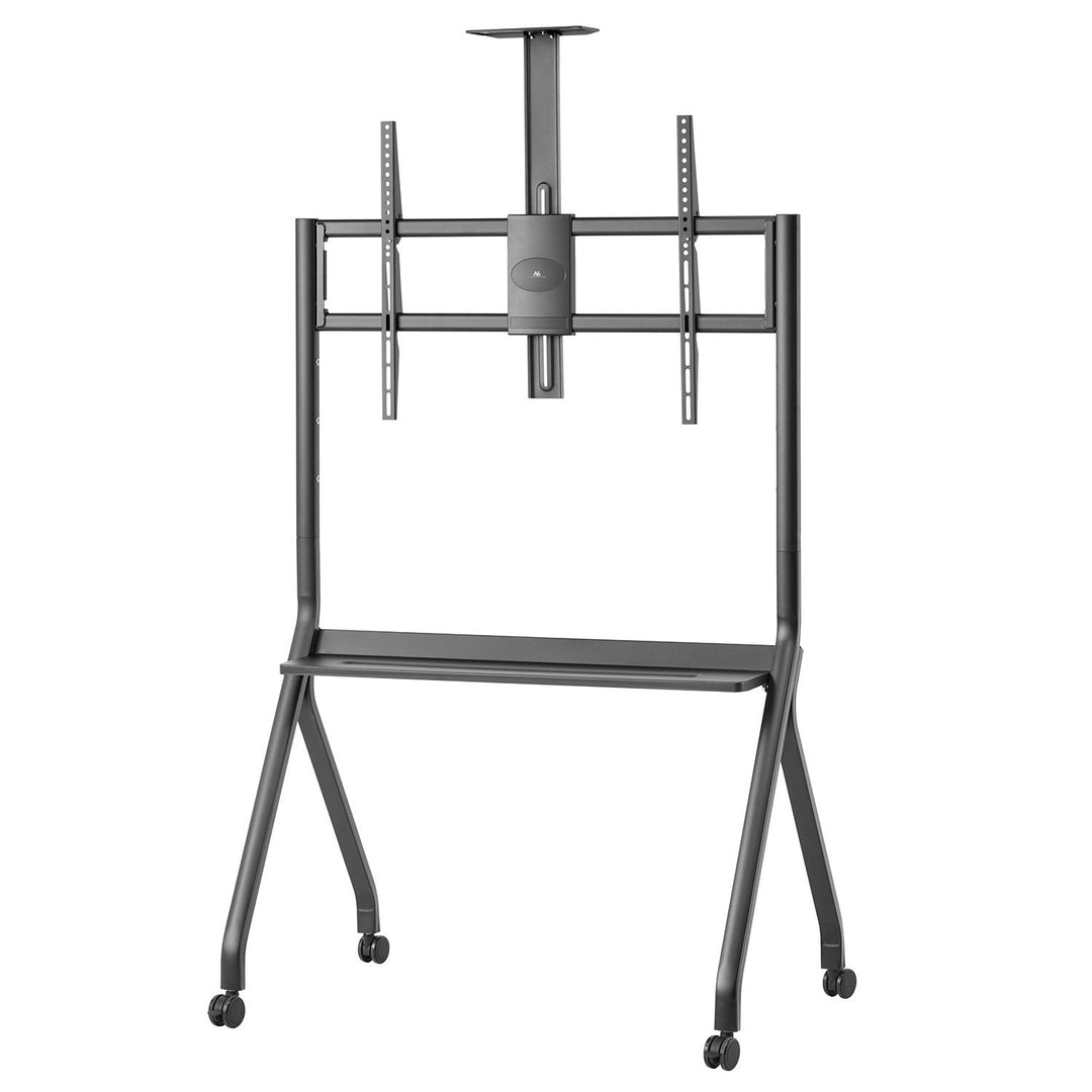 Maclean TV stand / cărucior, raft cameră, pe roți, 55-100", încărcare max. 120kg/10kg raft, max. VESA 900x600, negru, MC-114 B