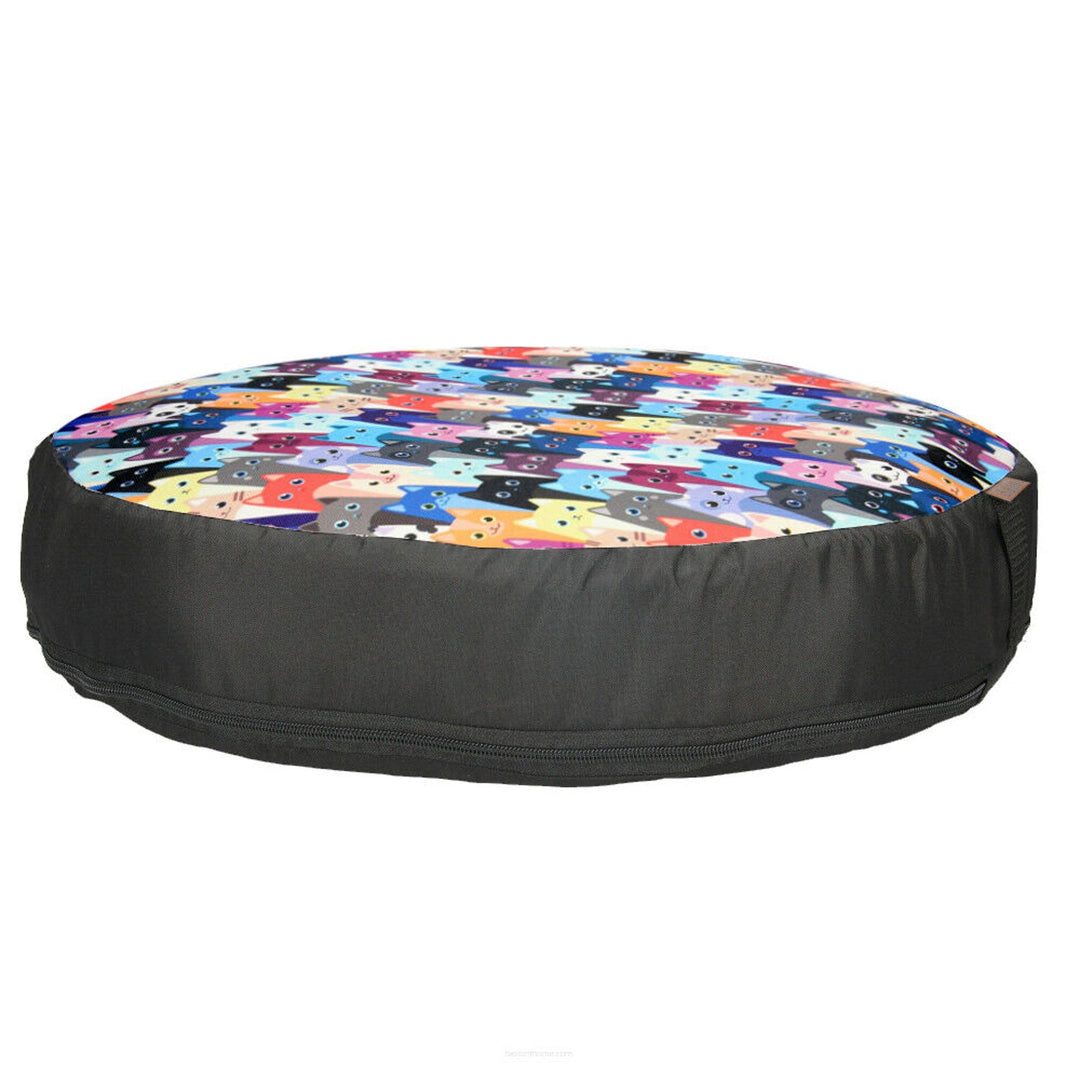 Легло за котки Bertoni, пълнеж от гранулат, диаметър 50 cm, мотив с мяукане, EE130