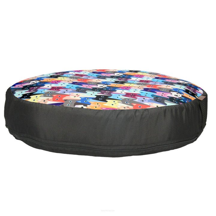 Легло за котки Bertoni, пълнеж от гранулат, диаметър 50 cm, мотив с мяукане, EE130