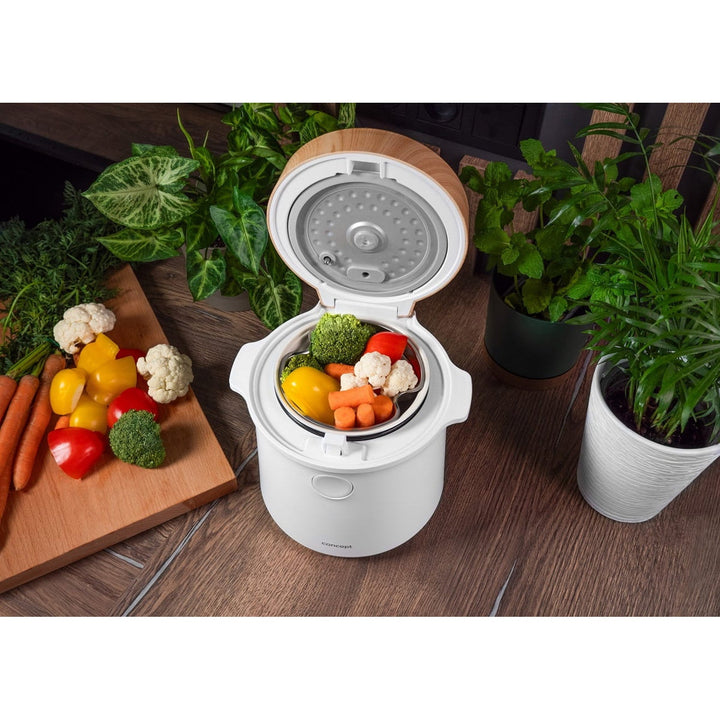 Концептуална оризоварка, 9 програми, LED дисплей, 1,5 л, бяла, RE3030