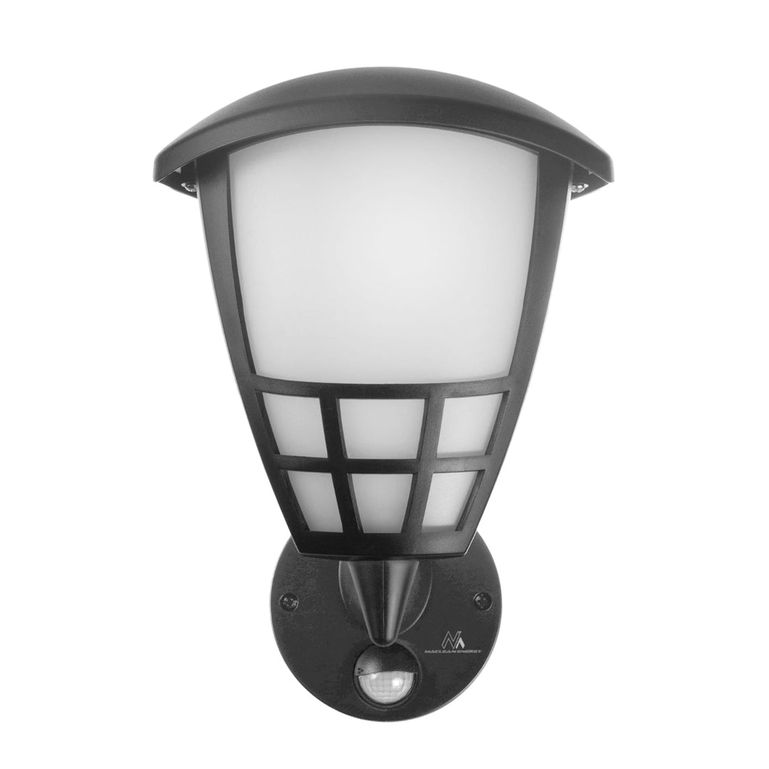 1xE27 стенна лампа с Maclean сензор, инфрачервен сензор, макс. натоварване 60W, IP65, сив цвят, MCE518 GR + E27 LED лампа с нажежаема жичка, 11W 230V Maclean Energy MCE280 WW топло бяло 3000K 1500lm ретро Edison декоративна A6