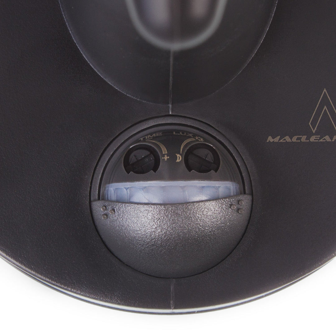 1xE27 стенна лампа с Maclean сензор, инфрачервен сензор, макс. натоварване 60W, IP65, черен цвят, MCE518 B + LED лампа с нажежаема жичка E27, 11W 230V Maclean Energy MCE280 WW топло бяло 3000K 1500lm ретро Edison декоративна A60