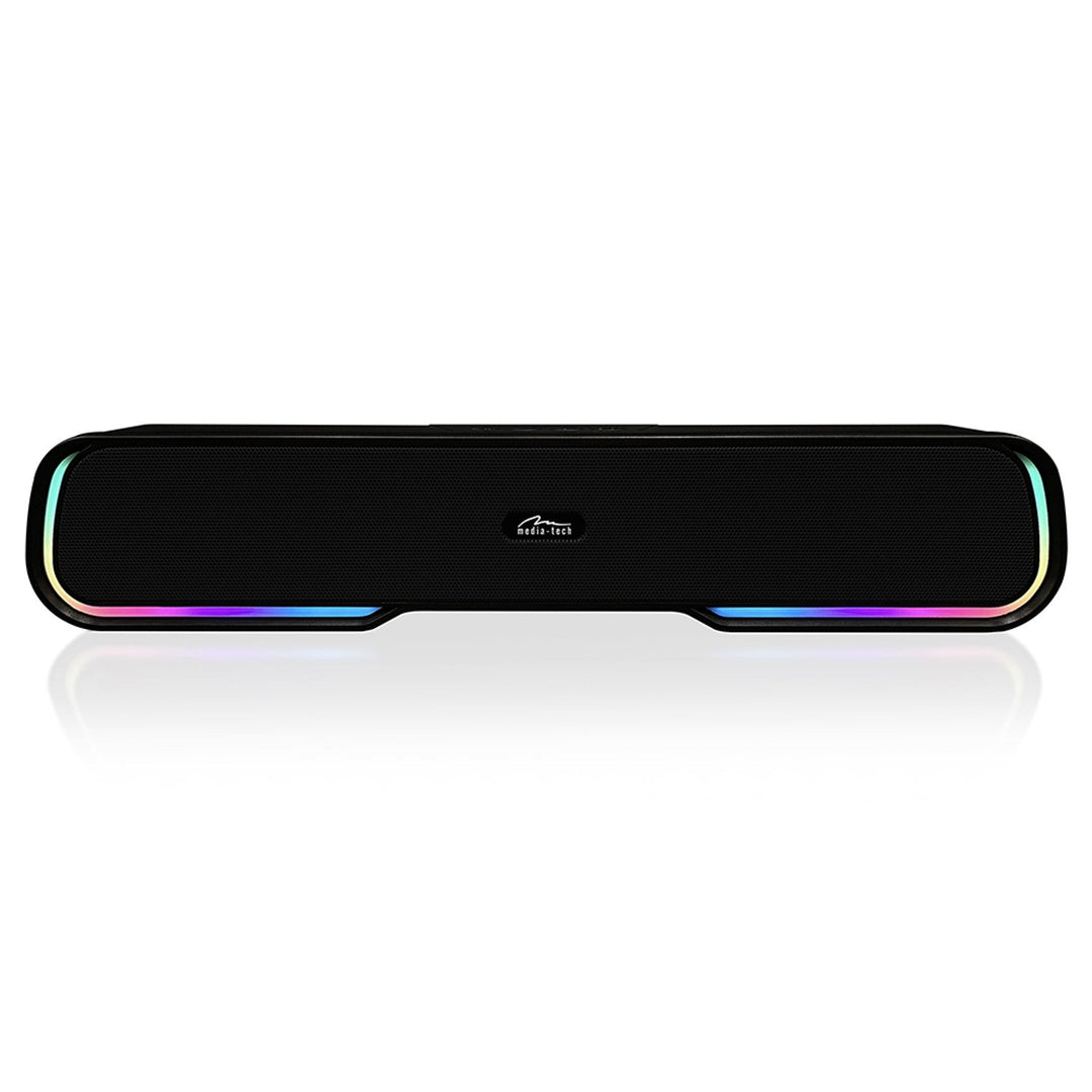 Преносим Bluetooth звуков панел, многоцветна RGB подсветка, RMS 10W, PMPO 450W, FM радио, MP3. AUX, вградена батерия, Media-Tech PHANTOM BT
