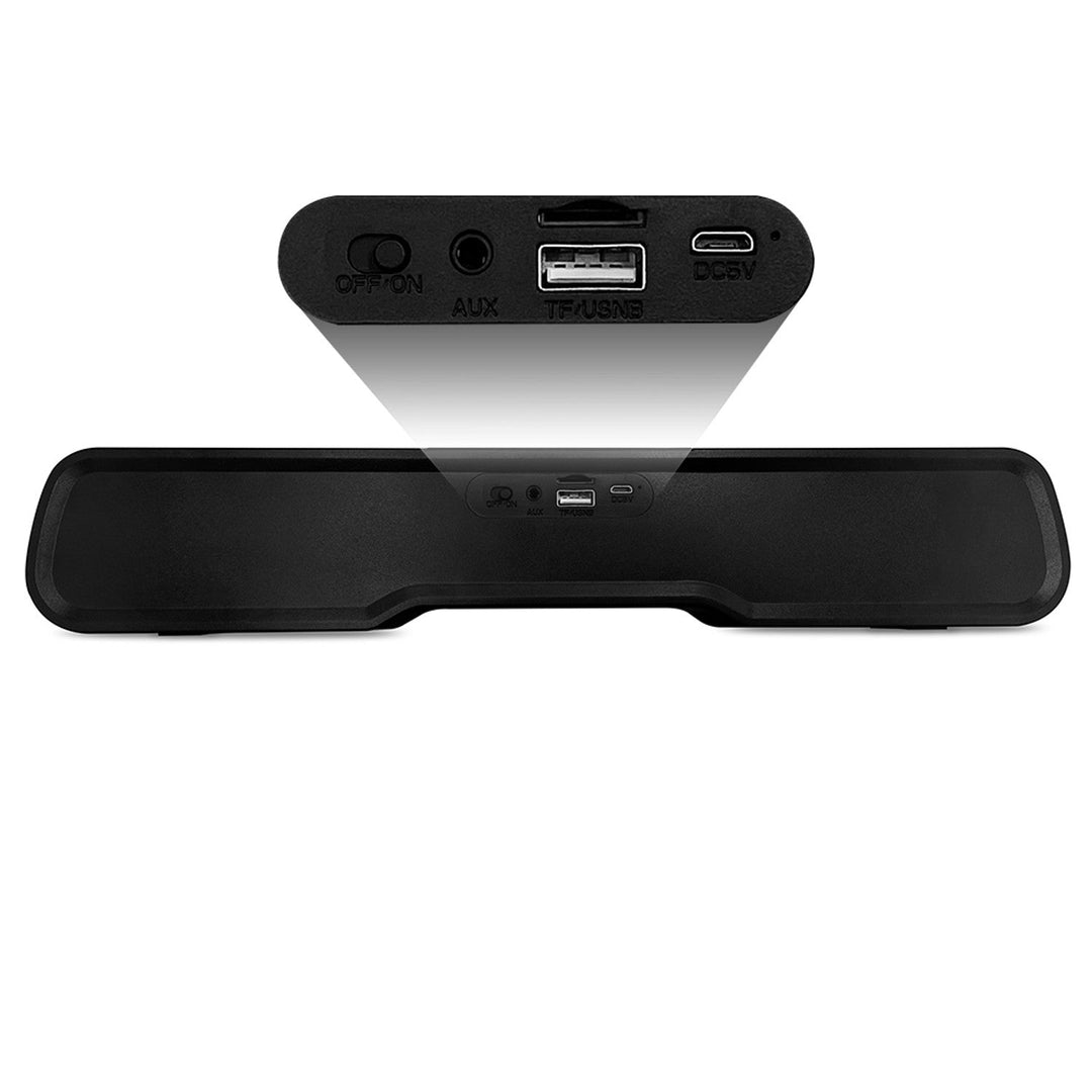 Преносим Bluetooth звуков панел, многоцветна RGB подсветка, RMS 10W, PMPO 450W, FM радио, MP3. AUX, вградена батерия, Media-Tech PHANTOM BT