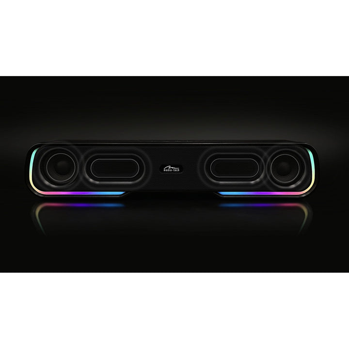 Преносим Bluetooth звуков панел, многоцветна RGB подсветка, RMS 10W, PMPO 450W, FM радио, MP3. AUX, вградена батерия, Media-Tech PHANTOM BT