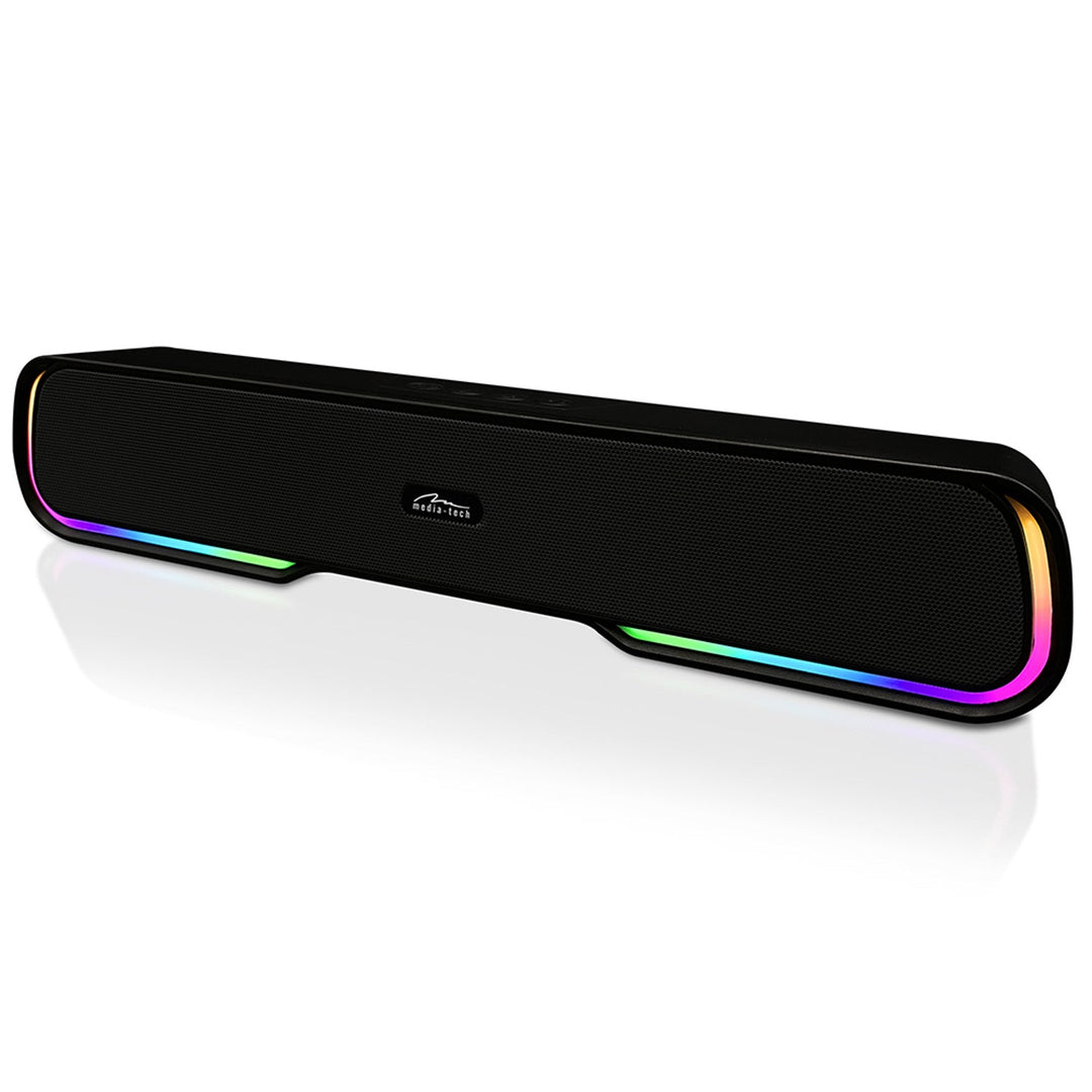 Преносим Bluetooth звуков панел, многоцветна RGB подсветка, RMS 10W, PMPO 450W, FM радио, MP3. AUX, вградена батерия, Media-Tech PHANTOM BT