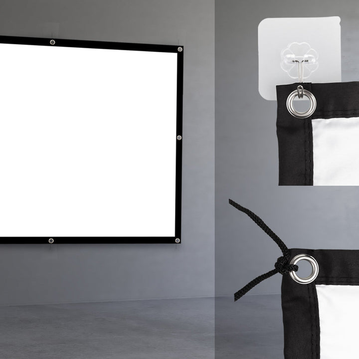 Проекционен екран Maclean, 86", 175x131cm, 25mm 4:3 рамка, куки за натягане, MC-166