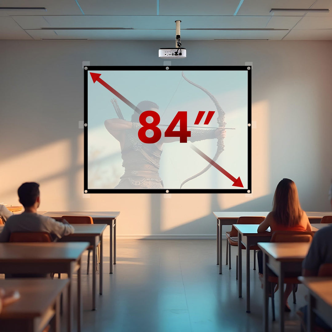 Проекционен екран Maclean, 86", 175x131cm, 25mm 4:3 рамка, куки за натягане, MC-166