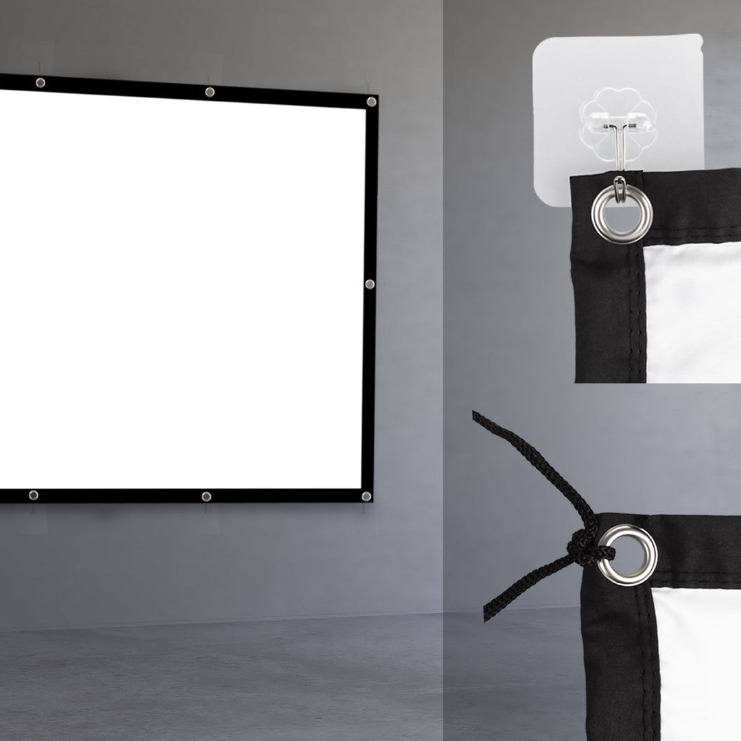 Проекционен екран Maclean, 150", 330x187cm, 25mm 16:9 рамка, куки за натягане, MC-167