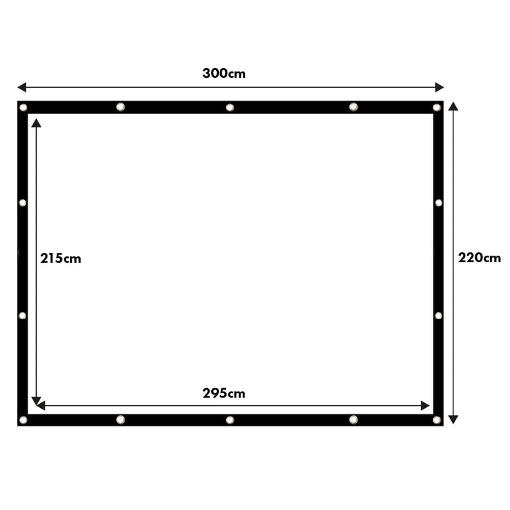 Проекционен екран Maclean, 150", 300x220cm, 25mm 4:3 рамка, куки за опъване, MC-168