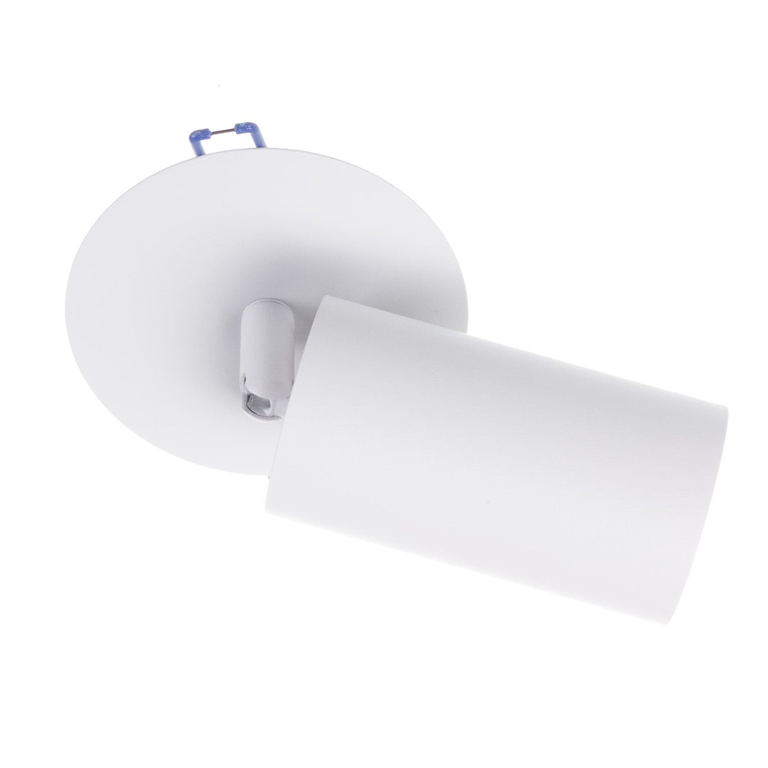 Spot Maclean, rotund, aluminiu, GU10, 55x130 mm, alb, MCE364 W + bec LED GU10 7W Maclean Energy MCE437 WW alb cald 3000K, 220-240V~, 50/60Hz, 490lm