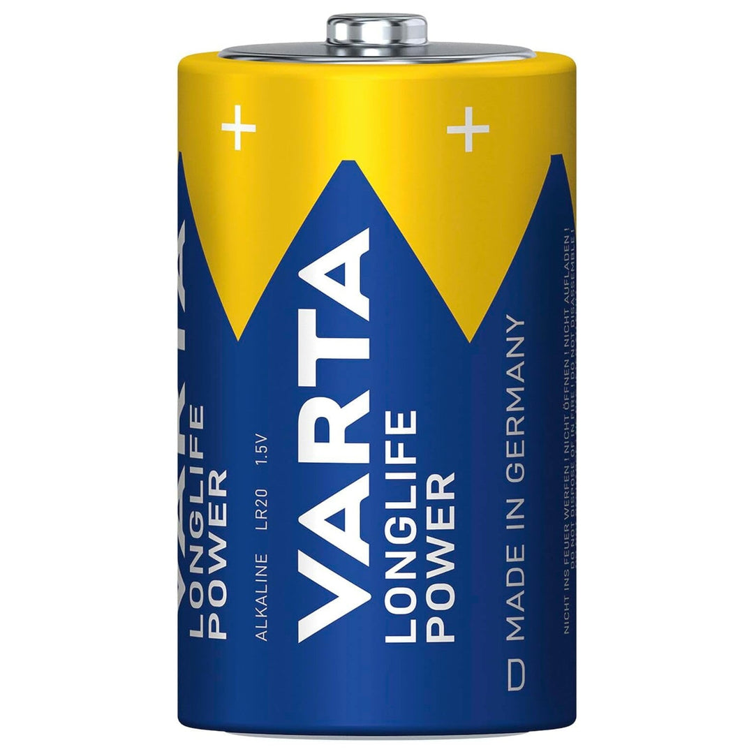 VARTA Longlife Power, 2 алкални батерии, размер D / R20, 1,5 V