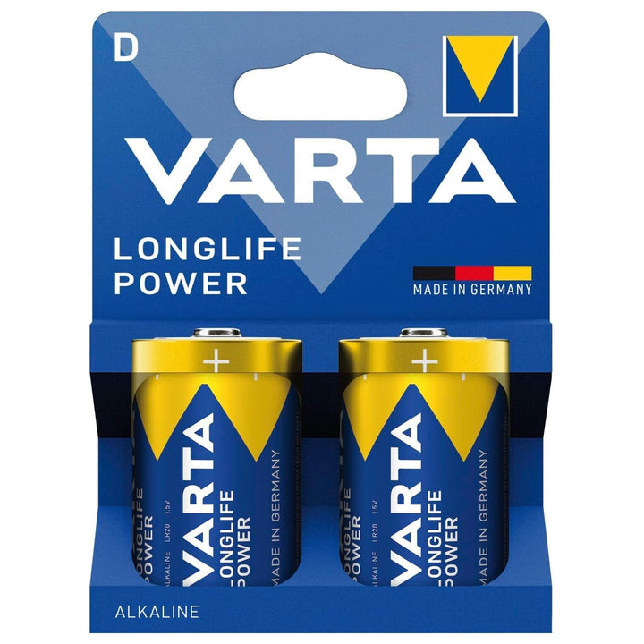 VARTA Longlife Power, 2 алкални батерии, размер D / R20, 1,5 V
