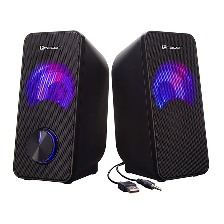 Трейсър високоговорители, RGB подсветка, 6 W RMS, USB захранване, Loop