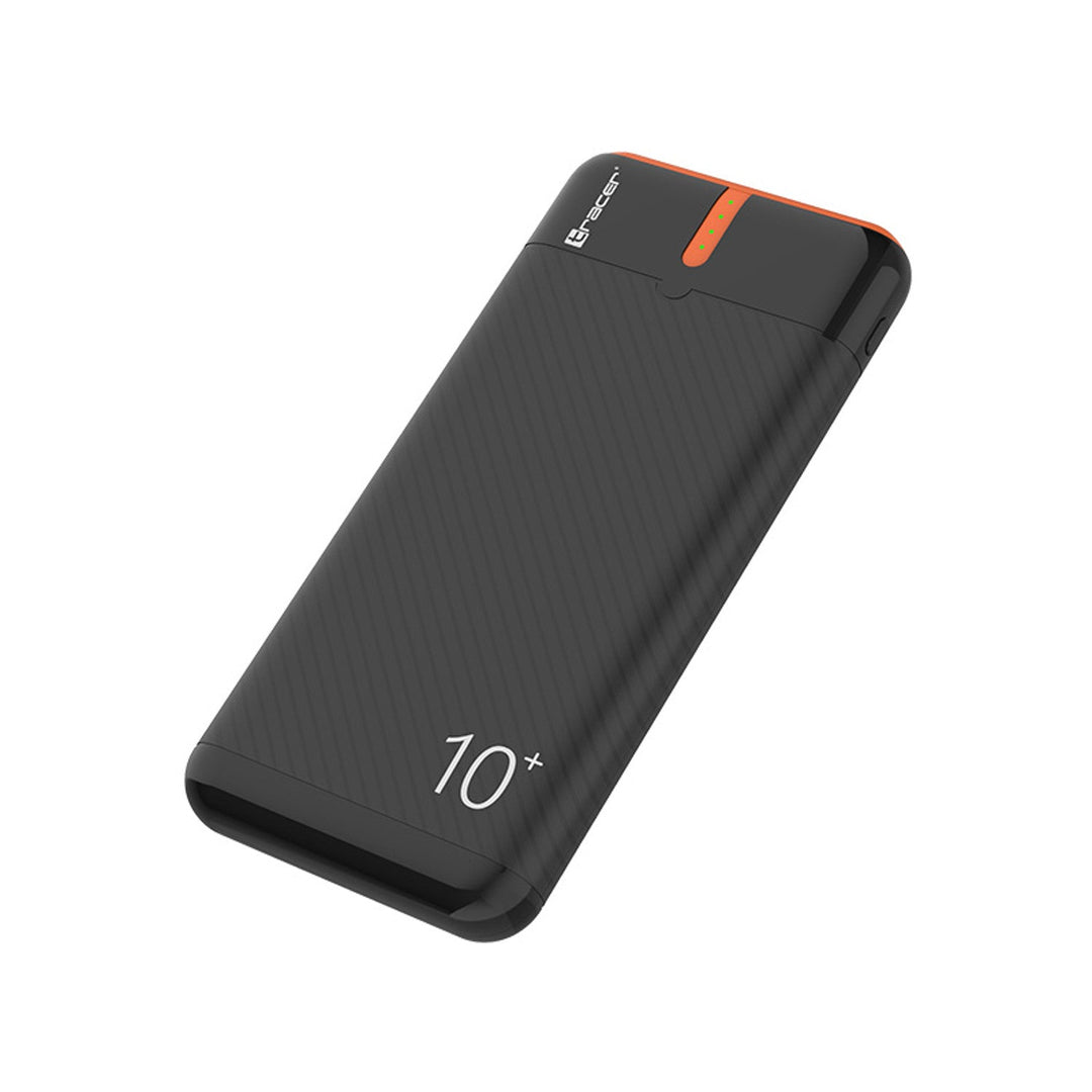 Зарядно устройство Tracer, 10 000 mAh, черно и оранжево, USB C, 2A, EnerGo