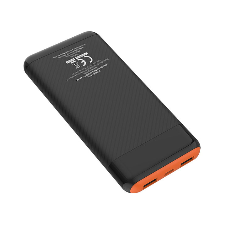 Зарядно устройство Tracer, 10 000 mAh, черно и оранжево, USB C, 2A, EnerGo