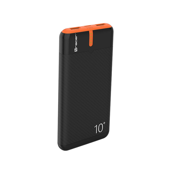 Зарядно устройство Tracer, 10 000 mAh, черно и оранжево, USB C, 2A, EnerGo