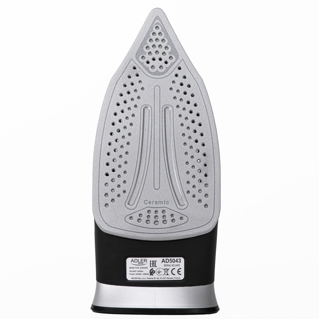 Парови ютия Adler, безжична, керамична подложка, 2800 W, AD 5043