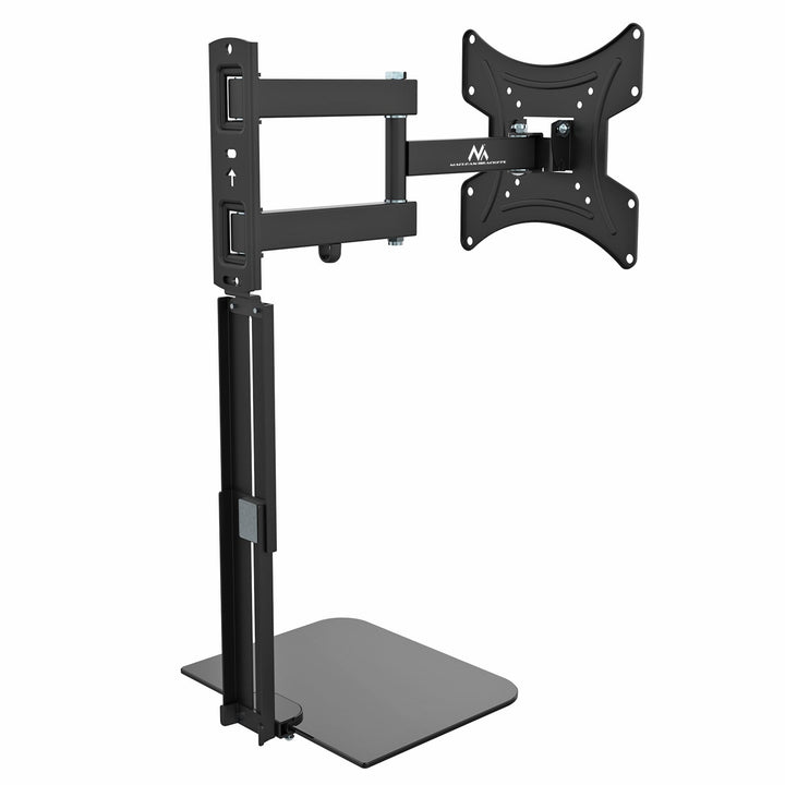 Стойка за телевизор с рафт за DVD Maclean, VESA 200x200, 23"-43", 25 кг, MC-771A + HDMI 2.0 4K 3D UHD 1,8 м МЕДЕН 48-битов КАБЕЛ