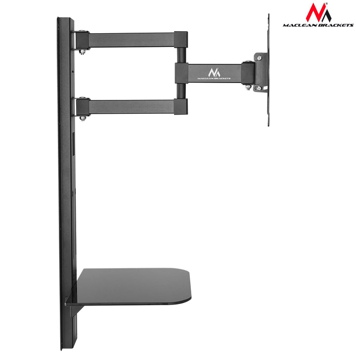 Стойка за телевизор с рафт за DVD Maclean, VESA 200x200, 23"-42", 30 кг, MC-771+КАБЕЛ HDMI 2.0 4K 3D UHD 1,8 м МЕДЕН 48 бита