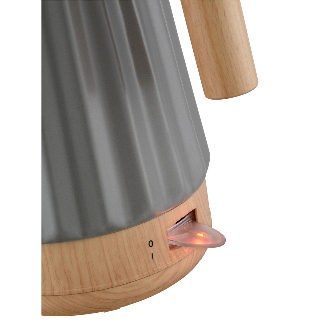 Концептуална електрическа кана, керамична, 1500 W, 1,5 л, тъмно сива, RK0092