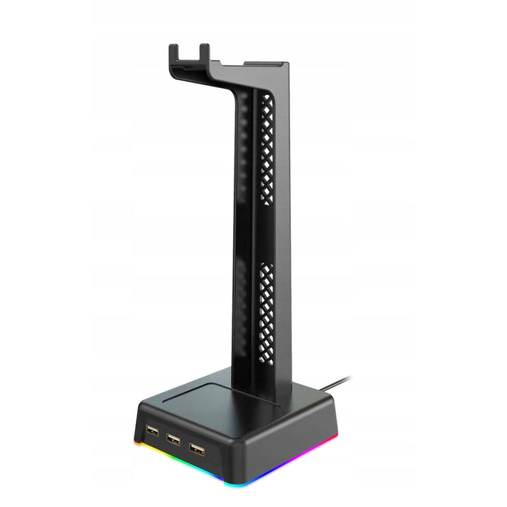 Стойка за слушалки, 3xUSB хъб, LED подсветка, ST-1545