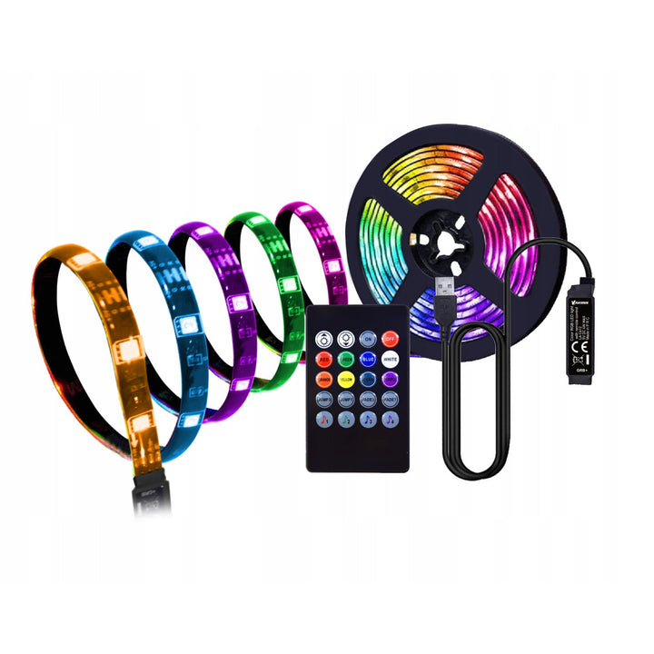Vakoss RGB LED лента, за осветление на телевизор, управлявана от звук, дистанционно управление, LA-C612
