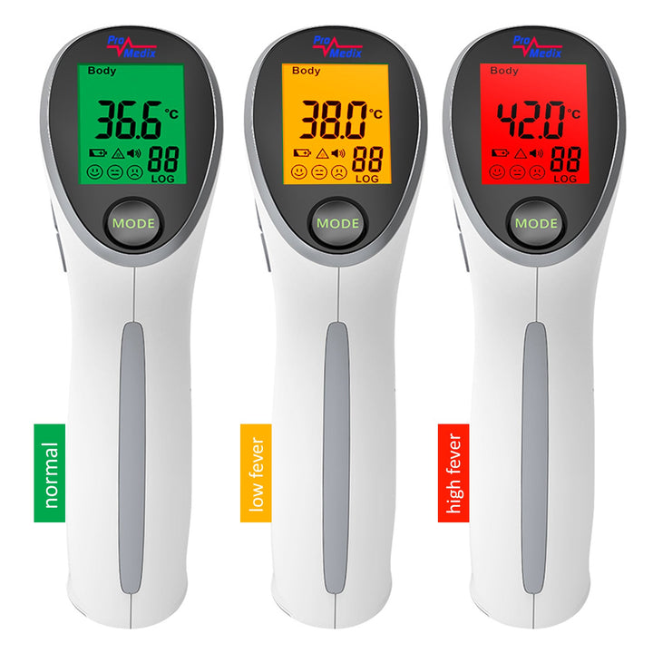 Promedix PR-812 Panda инхалатор за деца, комплект за небулайзер, маски, филтри + Promedix PR-960 безконтактен инфрачервен медицински термометър