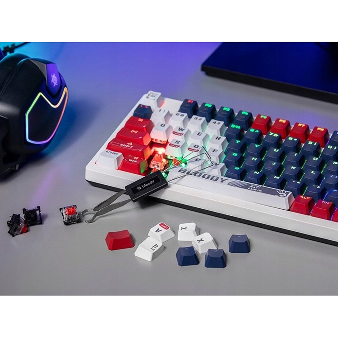 A4TECH BLOODY S98 USB спортна механична клавиатура в тъмносин цвят (BLMS Red Plus превключватели)