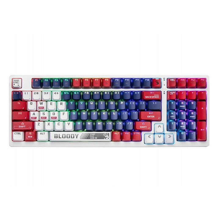 A4TECH BLOODY S98 USB спортна механична клавиатура в тъмносин цвят (BLMS Red Plus превключватели)