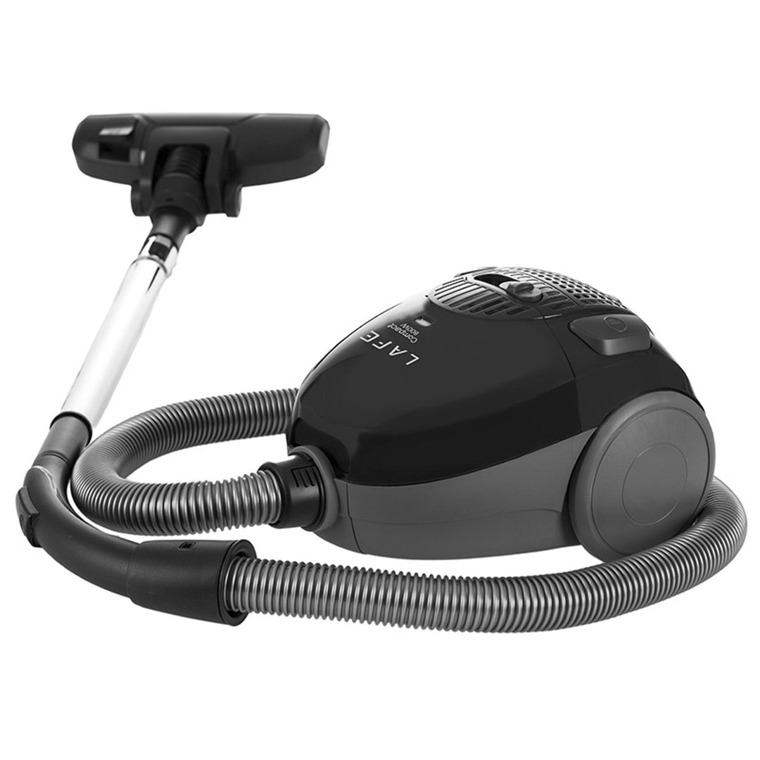 Прахосмукачка Lafe с торбичка, тройна система за филтриране, 800 W, черна, Compact S