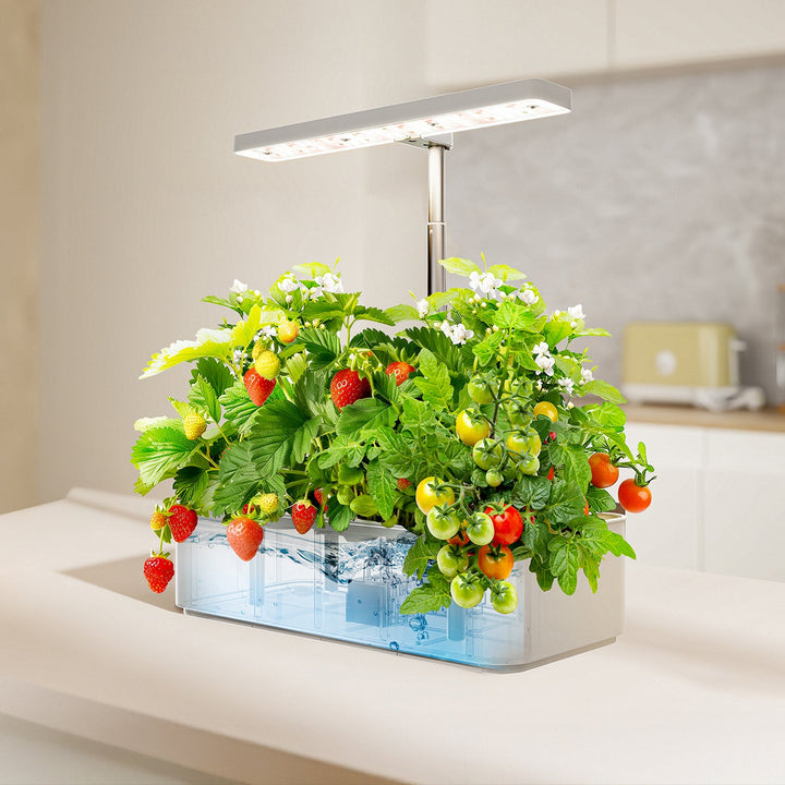 GreenBlue Smart система за отглеждане на стайни растения, SMART саксия, капацитет 4 литра, за 12 растения, LED осветление с пълен спектър, GB133