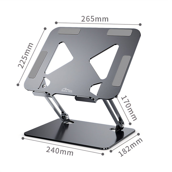Регулируема, ергономична стойка за лаптопи с размер 10-17 инча LAPTOP STAND Media-Tech MT2661