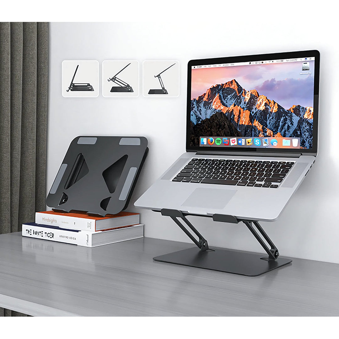 Регулируема, ергономична стойка за лаптопи с размер 10-17 инча LAPTOP STAND Media-Tech MT2661