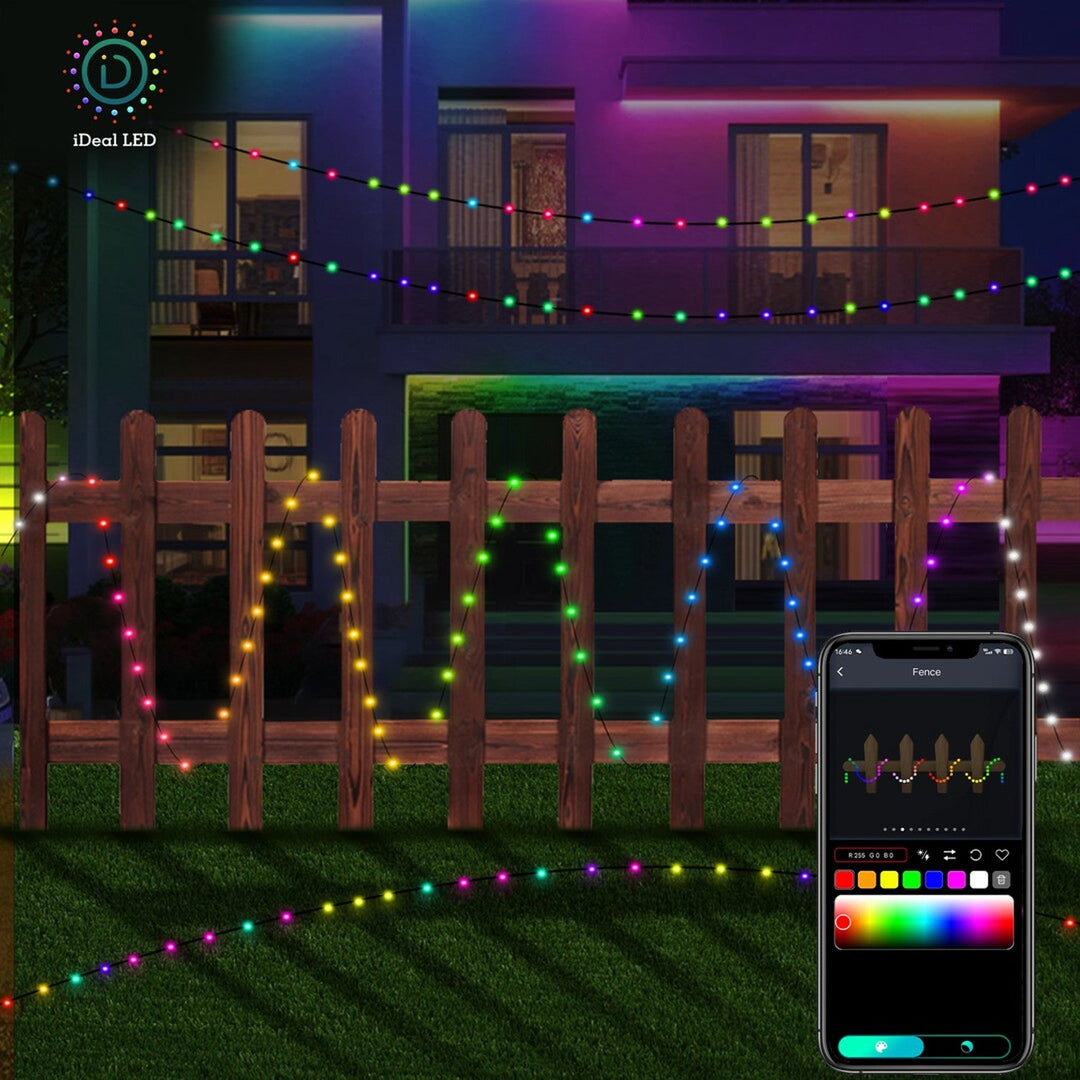 Rabalux външно осветление, RGB LED верига, IP44, Wi-Fi, Bluetooth, Biri