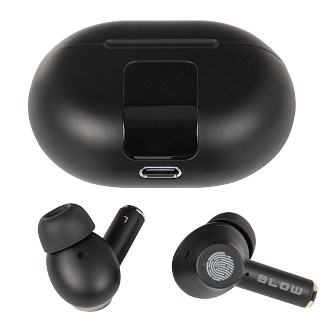 Безжични слушалки BLOW, Bluetooth 5.3, LED дисплей, ENC система, PRO ENC BLACK