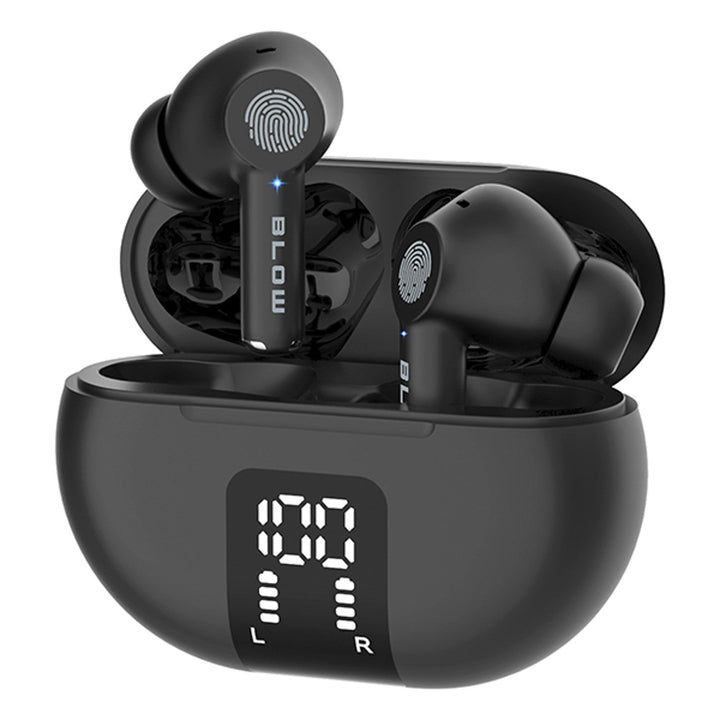 Безжични слушалки BLOW, Bluetooth 5.3, LED дисплей, ENC система, PRO ENC BLACK