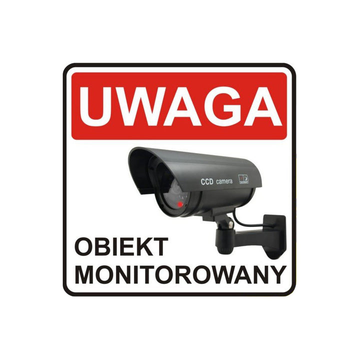 Фалшива камера с мигащ LED IR1100 B IR за външна употреба, черна, 2 броя