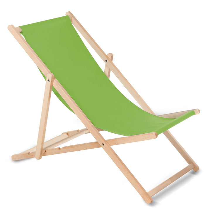 GreenBlue GB183 класически шезлонг от бук, зелен грах, 4 броя