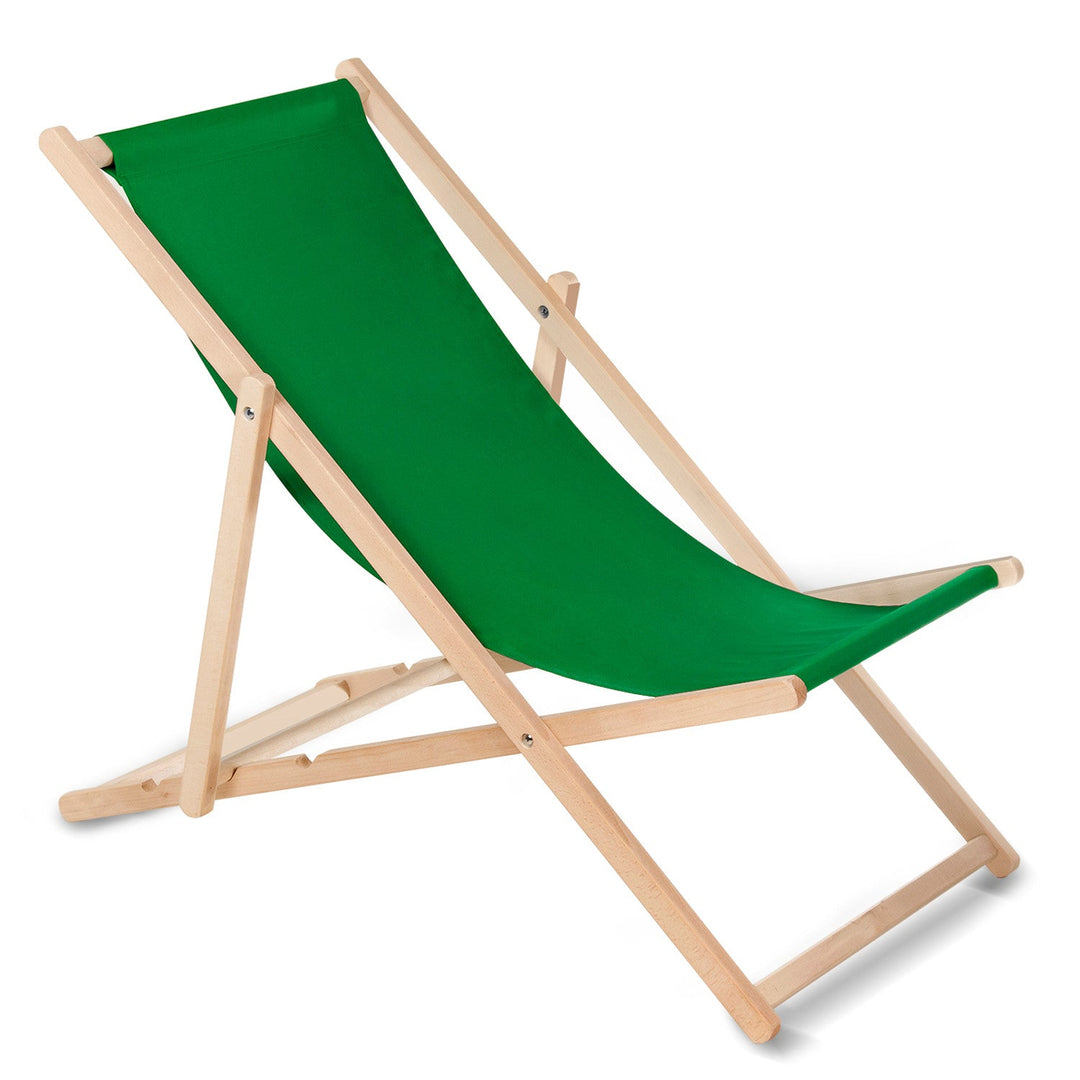 GreenBlue GB183 класически шезлонг от бук, зелен, 4 броя