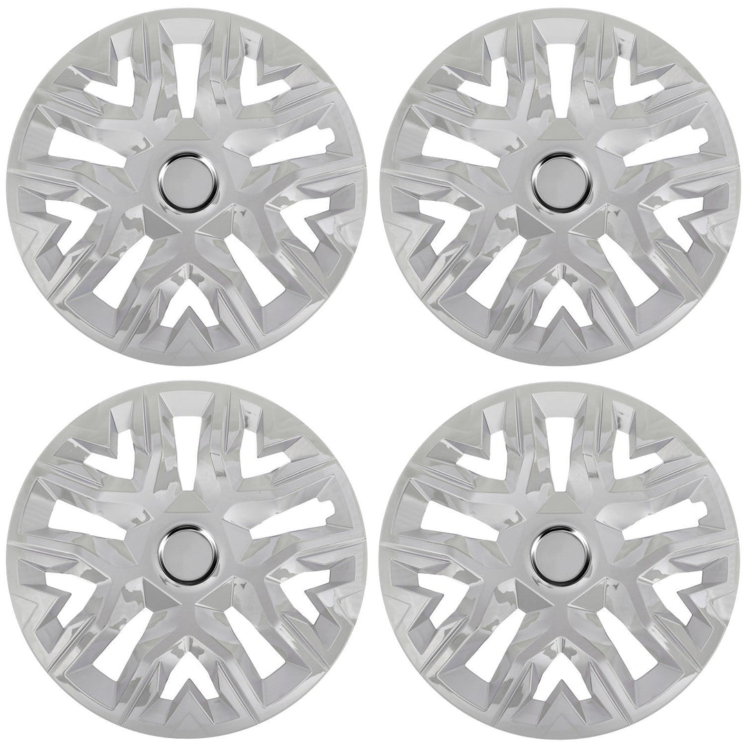 Универсални 14" NRM Perfecto сребърни лакирани капачки за джанти, 4 броя