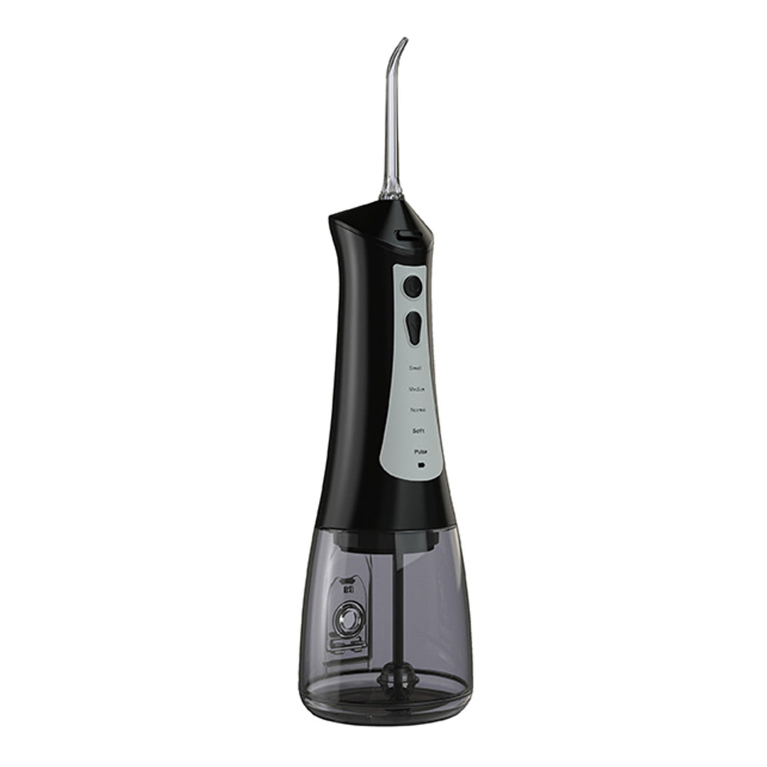 LAFE зъбна иригатор, 5 режима, 6 накрайника, черен, CleanPRO