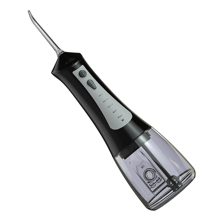LAFE зъбна иригатор, 5 режима, 6 накрайника, черен, CleanPRO