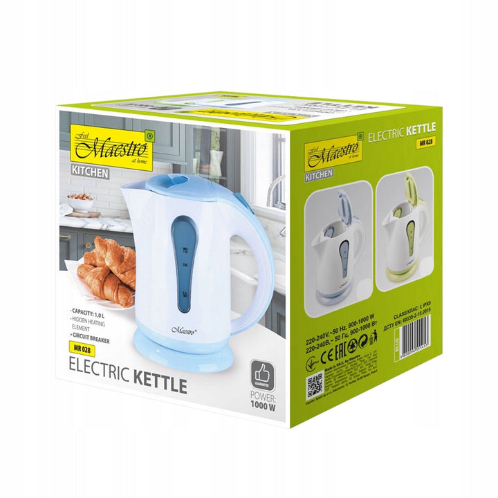 Електрическа кана Maestro, 1000 W, 1 литър, синя, MR028